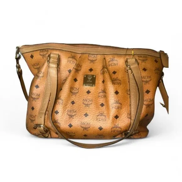 MCM Cognac Visetos Tote